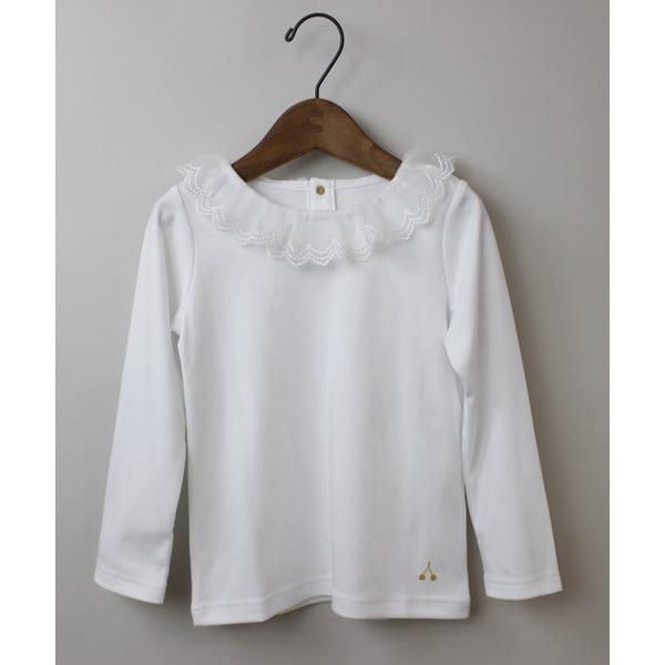 tシャツ スムースレース衿長袖Ｔシャツ キッズ 子供服 女の子