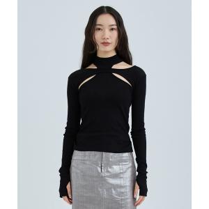 tシャツ 「JOHN LAWRENCE SULLIVAN/ジョンローレンスサリバン」RIB LAYERED HI-NECK TOP/リブレイヤードハイ