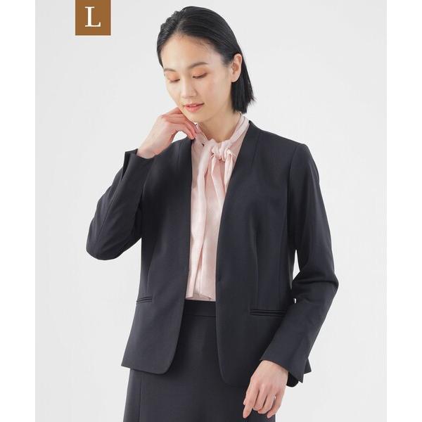 ジャケット ノーカラージャケット 「L」「美シリーズ」「ウォッシャブル」「セットアップ対応」トリアセ...
