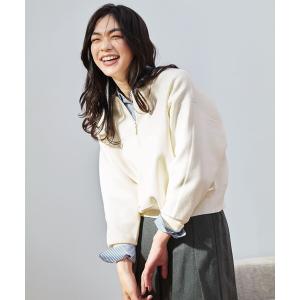 ニット セーター 「洗濯機可」ミラノリブジップニット レディース