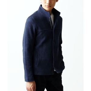 カーディガン 「イージーケア」ラッセルスタンドカーディガン メンズ