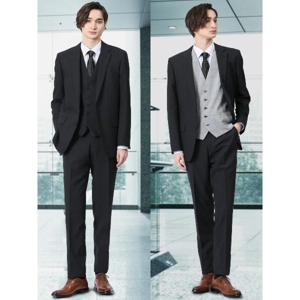 セットアップ 「ストレッチ ウォッシャブル」m.f.エディトリアル メンズ 2ボタン3ピース ビジネ...