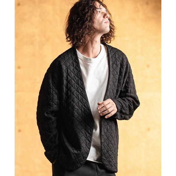 ジャケット ノーカラージャケット mj10525- Quilted fabric collarles...
