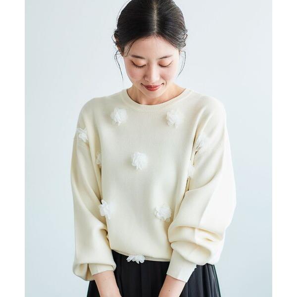 ニット セーター TORRAZZO DONNA別注フラワーモチーフニット レディース