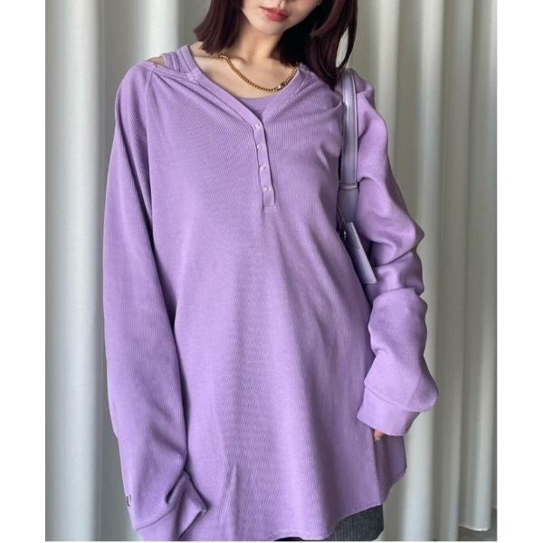 tシャツ WAFFLE TANK SET LONG SLEEVE TOP レディース