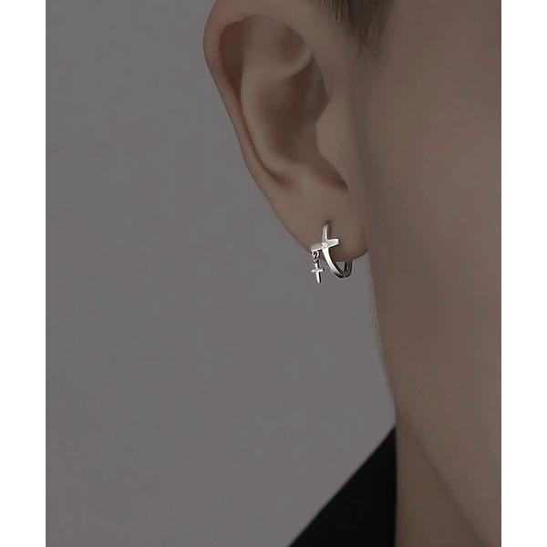ピアス SBG ダブルクロスフープピアス 片耳 メンズ