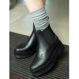 ブーツ 「25SS新作」「REZOY」厚底サイドゴアレインブーツ レディース