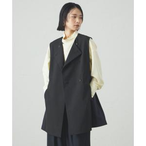 ベスト ジレ 「着回し抜群」バックフレアロングジレ レディース