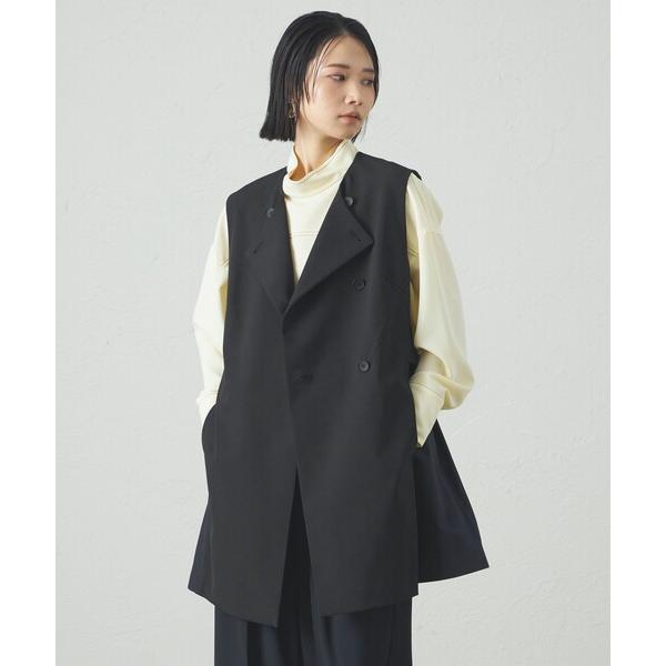 ベスト ジレ 「着回し抜群」バックフレアロングジレ レディース