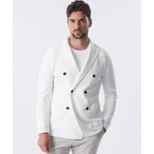 ジャケット テーラードジャケット ＊Safari5月号掲載＊ニットダブルジャケット メンズ