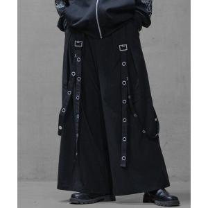 スラックス 「31」アイレットサスペンダー付き ワイド袴パンツ メンズ レディース