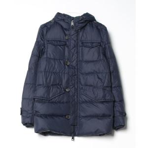 「HERNO」 ダウンジャケット 44 ネイビー レディース