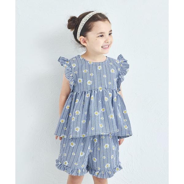 セットアップ フリルブラウス ショートパンツ ガールズセットアップ キッズ 子供服 女の子
