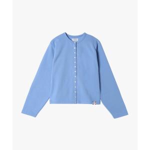 agnes b. 青 長袖カーディガン サイズ3 agnes b. - アニエスベー 長袖 ニット カーディガン 3 ブルー系 agnes
