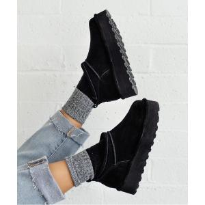 「BEARPAW」 ショートブーツ US6 ブラック レディース