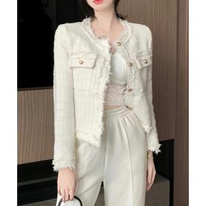 DAY CLOSET ジャケット ノーカラージャケット 「映える上品な金釦