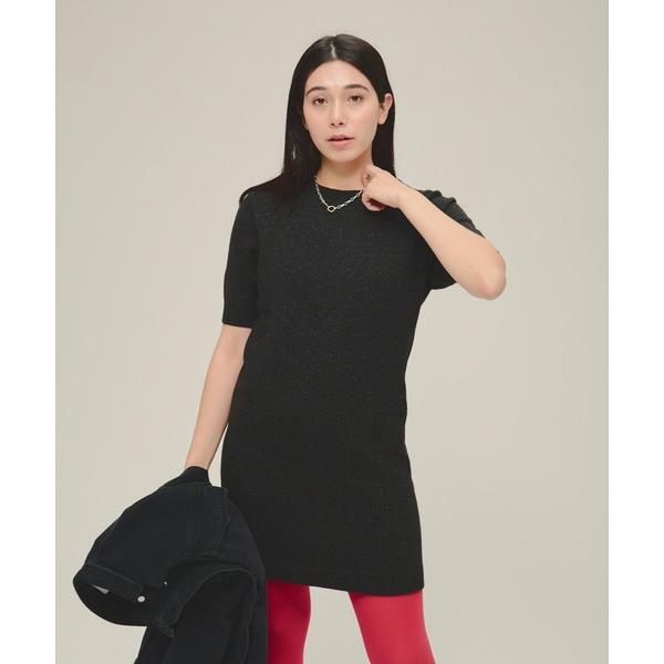 ワンピース 半袖 「eL」7G Glitter Wool One-piece/291144