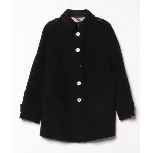 「BURBERRY」 ステンカラーコート 44 ネイビー レディース