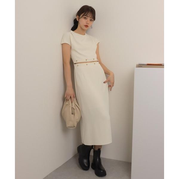 ワンピース 半袖 separate french sleeve one piece /セパレート風 ...