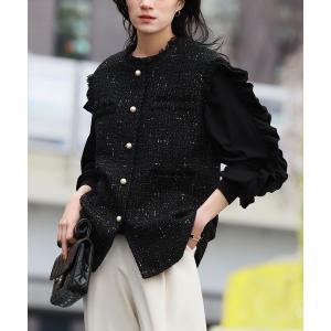 ELFRANK ベスト ジレ ビッグシルエットボアベスト レディース