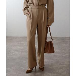 ワイドパンツ パンツ ライトツイードタックワイドパンツ レディース
