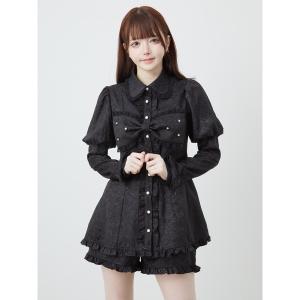 pium / バックリボンチョーカーカットワンピース 黒 I-24-09-16
