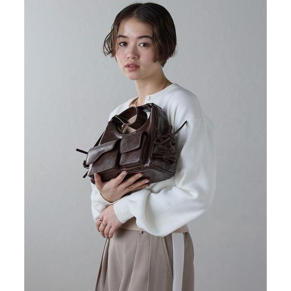 ショルダーバッグ バッグ リボンダブルポケットショルダーバッグ レディース