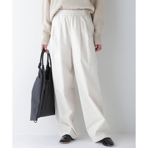 パンツ キュプラ２タックイージーセミワイドパンツ レディース