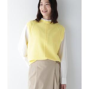 ベスト ジレ 「ウォッシャブル」コットンポリエステルリンクスベスト レディース