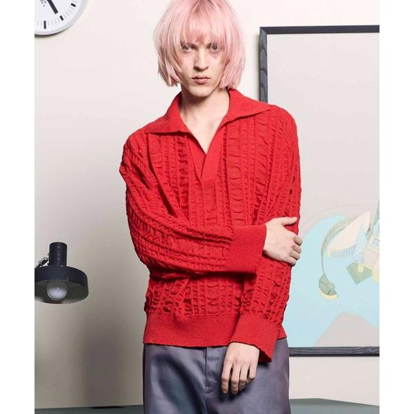 セーター ニット 「UNISEX」Prime-Over Seersucker-Like Skippe...