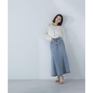 ADORE 美品 23SS アドーア ソフトストレッチデニムスカート マキシ丈  
