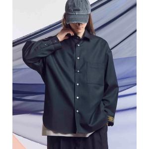 MAISON SPECIAL◇長袖シャツ/1/コットン/NVY/ストライプ/11241311212