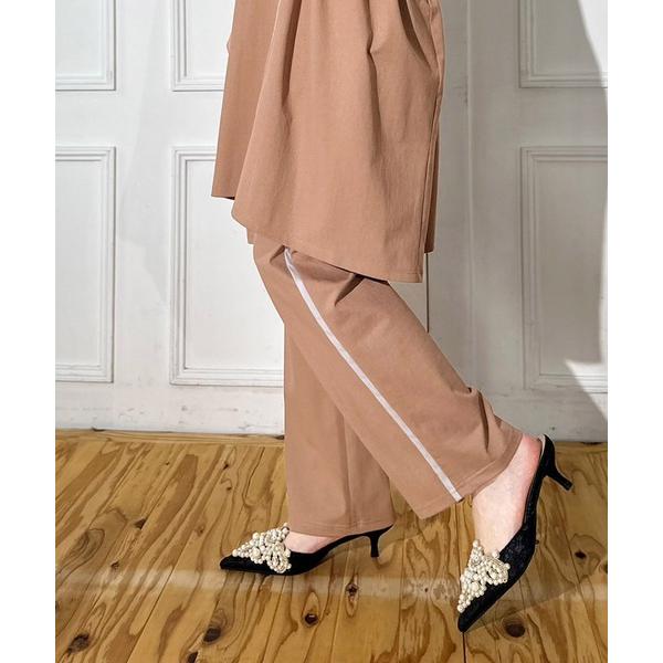 スウェットパンツ ジャージ トリコットリラックスストレートジャージーパンツ レディース