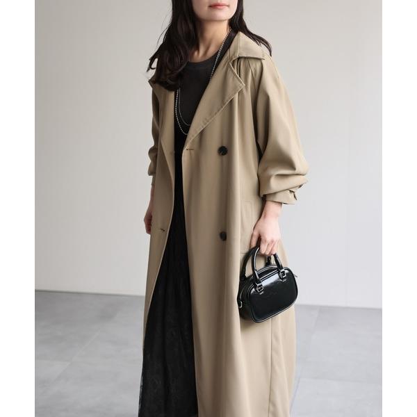 トレンチコート コート 卒園式 とろみロングトレンチコート / 軽やか・落ち感・大人リラックス レデ...