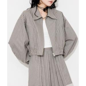 ブルゾン アウター 「セットアップ可」FRONT ZIP CROP BZ フロントジップ クロップ ブルゾン 春服 レディース