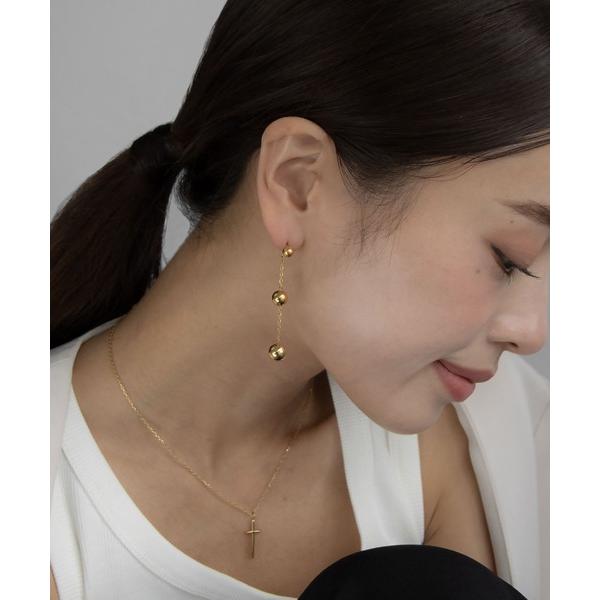 ピアス 金属アレルギー対応  ロングメタルボールピアス レディース