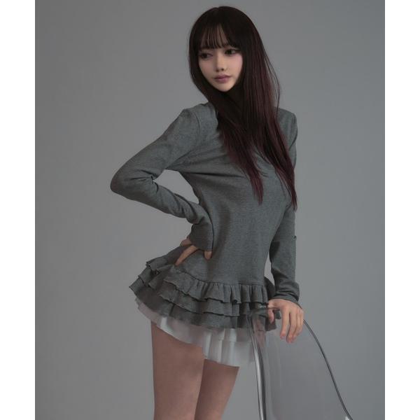 tシャツ Tiered Flare T-shirt / ティアードフレアTシャツ レイヤードトップス...