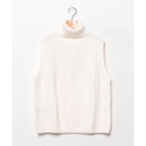 「MNG」 タートルネックニット M ホワイト レディース