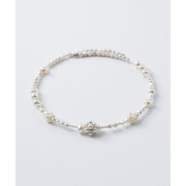 チョーカー 「GOLDY」デコラティブ モノトーン パール ネックカフ 3241102 レディース