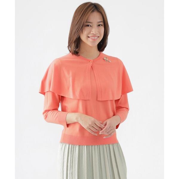 ニット セーター 「ウォッシャブル」ファインゲージケープ付ニットプルオーバー レディース