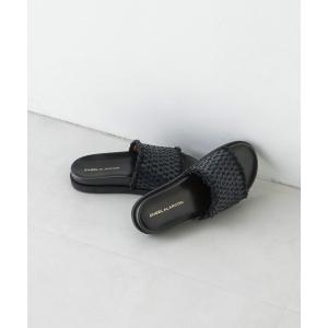 サンダル ANGEL ALARCON/ラフィア フラットサンダル レディース