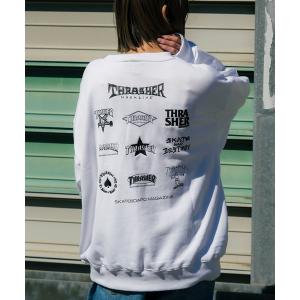 トレーナー スウェット LOGOS CREW SWEAT/スラッシャーロゴバックプリントスウェットトレーナー メンズ レディース