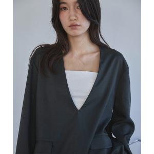 「セットアップ可」Vネックプルオーバー レディース