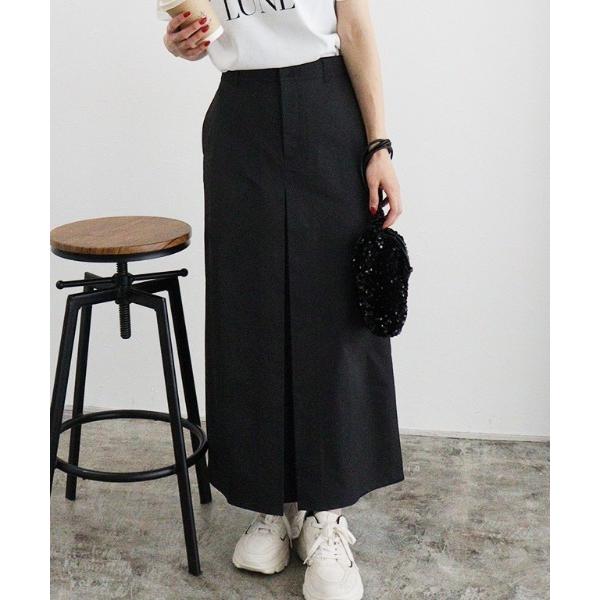 スカート ボックスタックセミフレアスカート