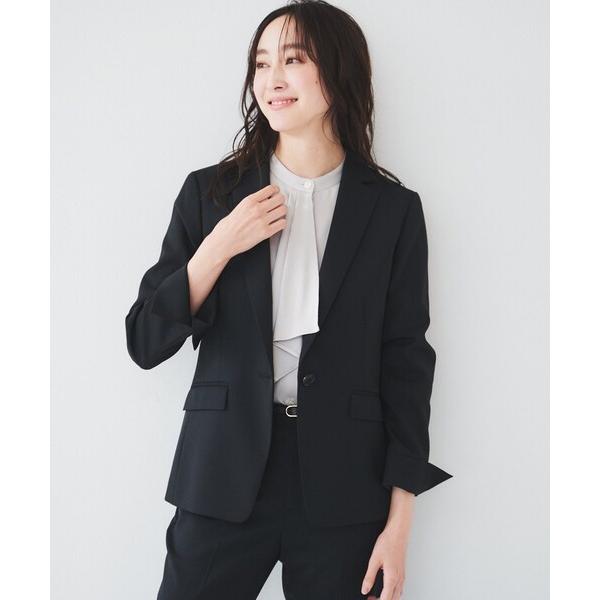 ジャケット テーラードジャケット 「洗える/お仕事スーツ」レジェールギャバ 背抜きテーラードジャケッ...