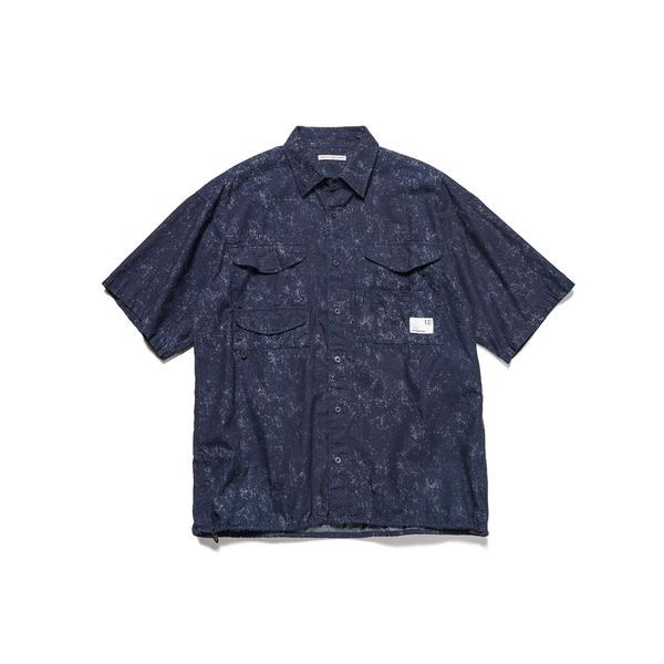 シャツ INDIGO PRINT S/S FISHING SHIRT メンズ レディース