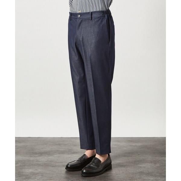 スラックス デニムライク スリムテーパード スラックス メンズ レディース