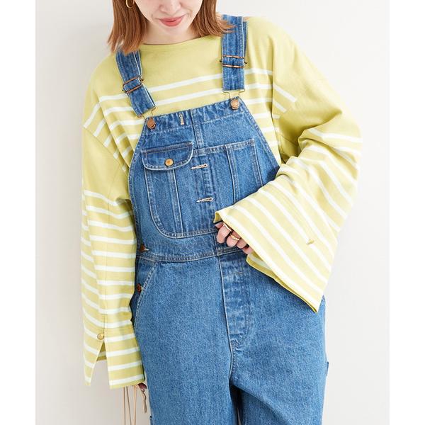 tシャツ OEバスクボーダーカフスボタンTEE レディース