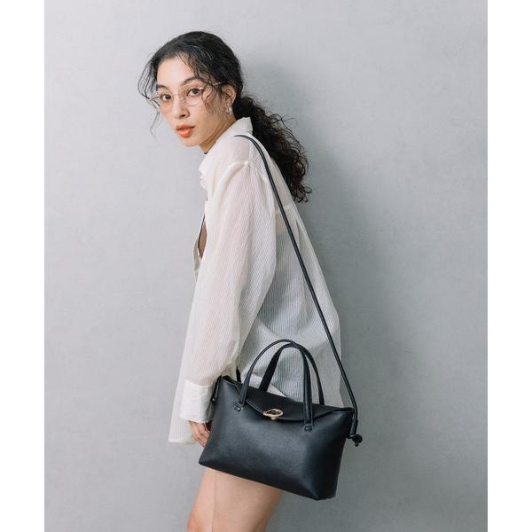 トートバッグ BEAURE ヴュレ カウレザー メタルモチーフ フラップ トート レディース メンズ