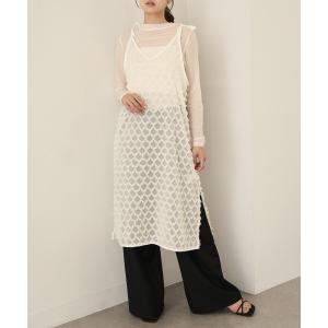 ワンピース 「MAGASIN DE MODE Chou Chou」フリンジジャガードキャミワンピース trc